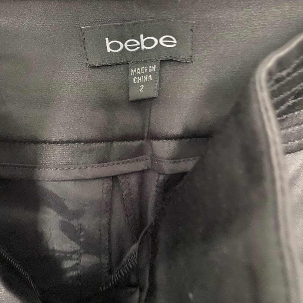 Black satin pants